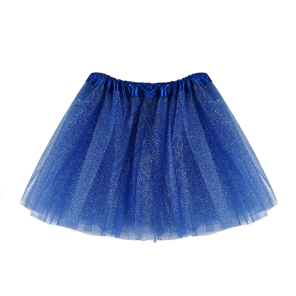 Милая пышная шифоновая юбка-американка для маленьких девочек, юбка-пачка принцессы для вечеринки Одежда для танцев фатиновая балетная юбка-пачка для девочек принцесса для детей от 2 до 8 лет - Цвет: Dark Blue