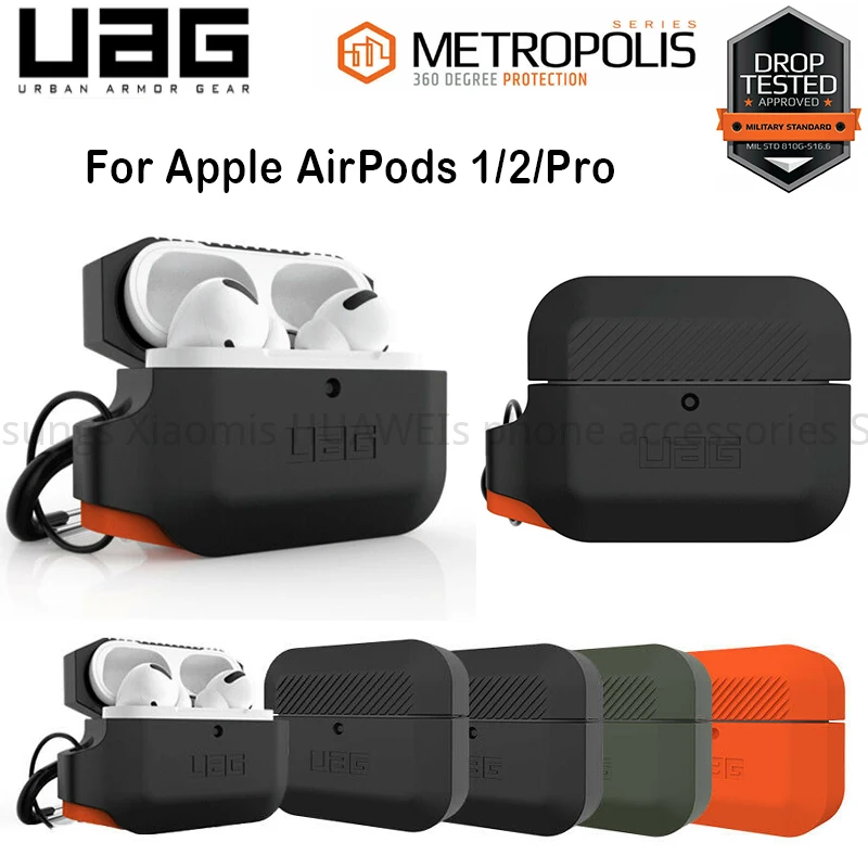 

Original UAG Silicone Case Rubber Soft Touch Outdoor Cover earphone Case for Apple Airpods Pro/Airpods 1/2 Tough Rugged type