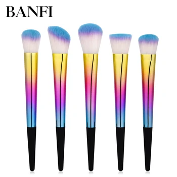 

BANFI Colorful Makeup Brushes Set Eyeshadow Fan-Shaped Eye Concealer Cosmetic Eyelash Beauty Tool