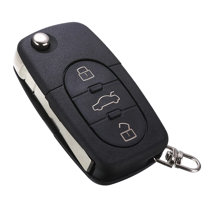 1pcs Car Key Blade Cover 3 Button Remote Key Fob Shell Case HAA Key Blade Fit For Audi A2 A3 A4 A6 A8 TT