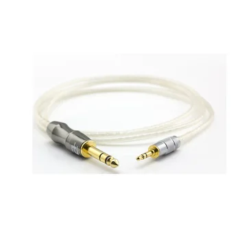

HIFI 7N single crystal copper gold silver plating 3.5 to 6.5 male to male computer amplifier mixer box cable 6.35mm audio cable