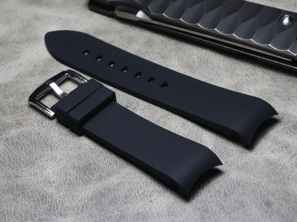 18mm 20mm 22mm soft High Quality watch strap band Silicone rubber Fashion watchband black Sports style Wristband Solid buckle