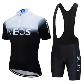 

2020 WHITE INEOS Bike Jersey 19D Pad Shorts Cycling Jersey Set Ropa Ciclismo Quick Dry Mens Pro BICYCLING Maillot Culotte