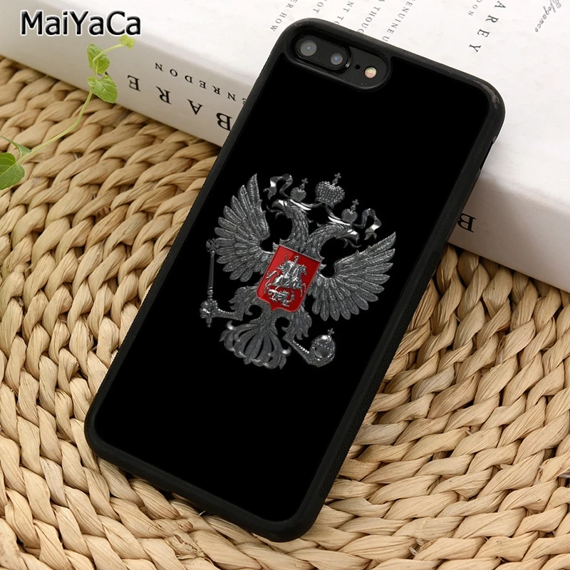 MaiYaCa российский герб оружия Флаг Печатный чехол для телефона iPhone 5 6S 7 8 plus 11 12 Pro X XR