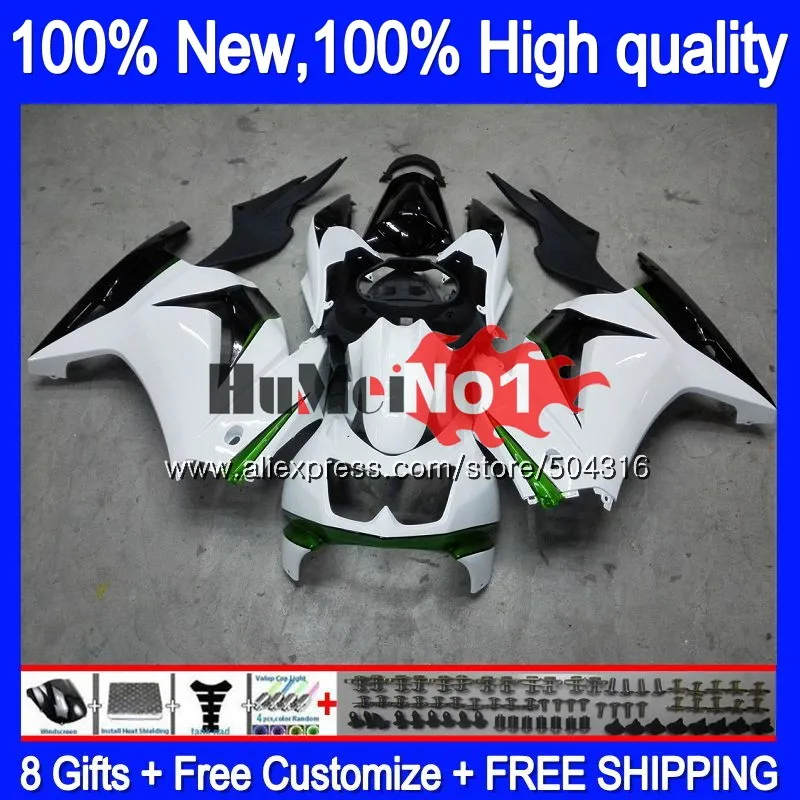 Kit For KAWASAKI EX250 ZX250 R EX250R 10MC.77 ZX EX 250 250R ZX250R 2008 2009 2010 2011 2012 08 09 10 11 12 White Black Fairing Kit For KAWASAKI EX250 ZX250 R EX250R 10MC.77 ZX EX 250 250R ZX250R 2008 2009 2010 2011 2012 08 09 10 11 12 White Black Fairing