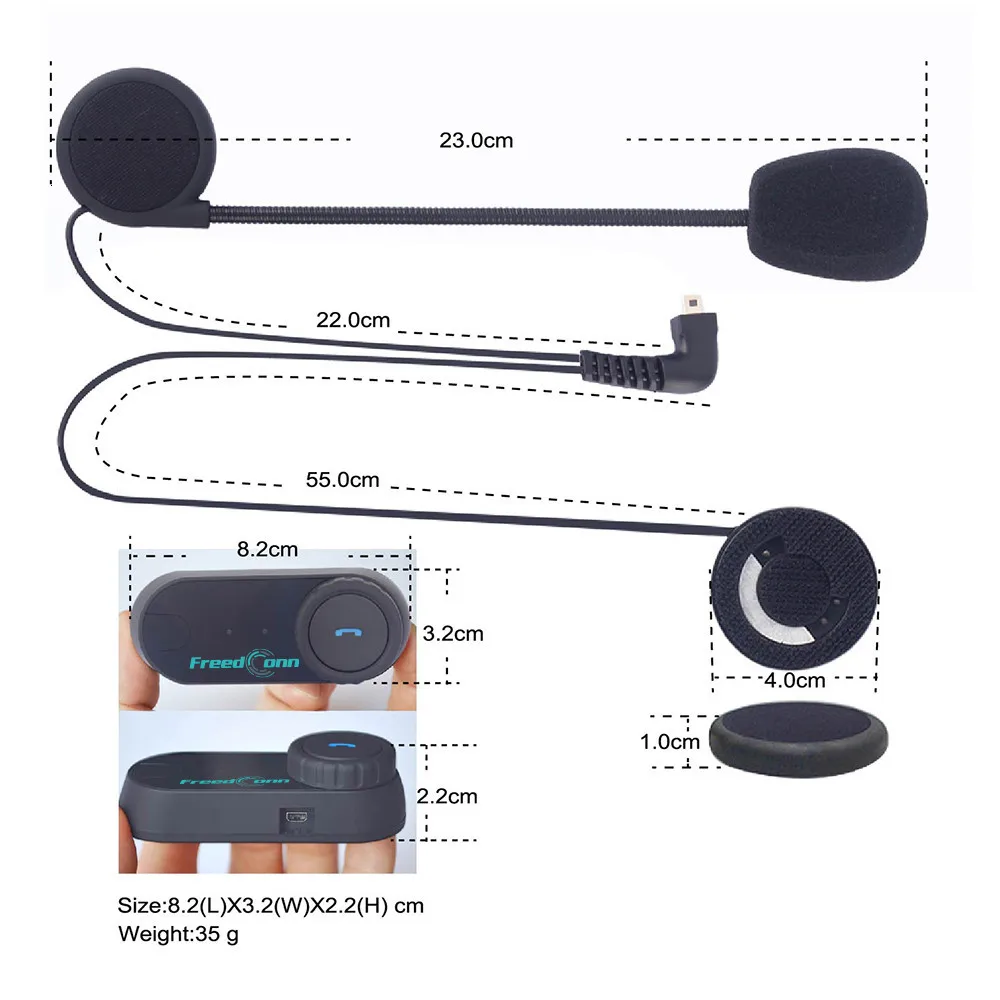 FreedConn мотоциклетный домофон Bluetooth шлем гарнитура T-COM FM 2 всадников BT переговорные Moto Intercomunicador+ мягкий микрофон