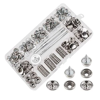 

150 Pcs Canvas Snaps Kit Stainless Steel Fastener Screw Snaps Button with Setting Tool for Furniture Boat Cover TB Sale