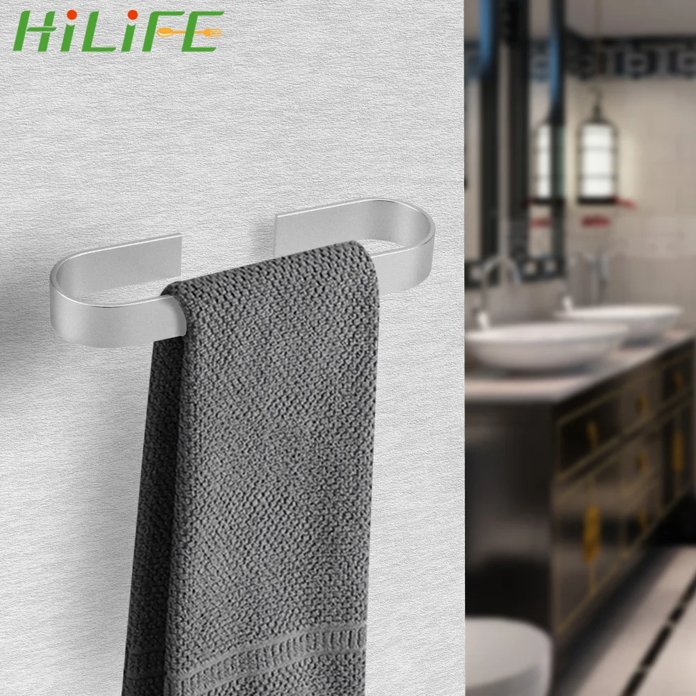 Настенная вешалка для полотенец HILIFE ванной комнаты алюминиевая хранения