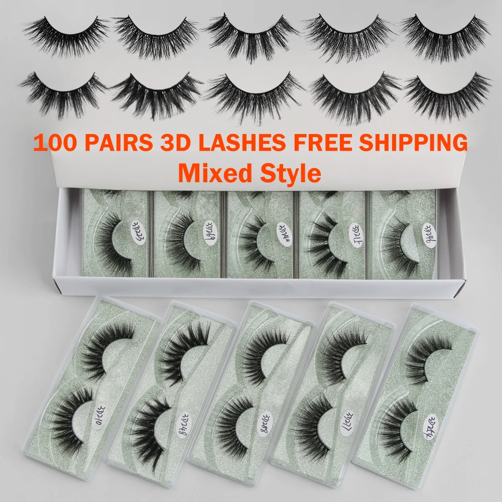 Wholesale Mink Eyelashes 10/30/50/80/100 Pairs 3D Mink Lashes Bulk Natural Eyelash Extension False Eyelashes Makeup Eye Lashes Wholesale Mink Eyelashes 10/30/50/80/100 Pairs 3D Mink Lashes Bulk Natural Eyelash Extension False Eyelashes Makeup Eye Lashes