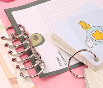 

30pcs Metal Opening Ring Spring Gate Binding Knock Buckle Split Scrapbook Book Office Supplier Photo Album