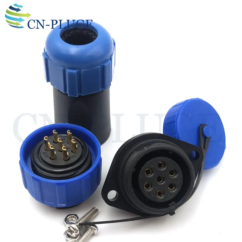SP2110/P SP2113/S IP68 7 pin водонепроницаемый кабельный разъем, авиационный Автомобильный светодиодный разъем питания