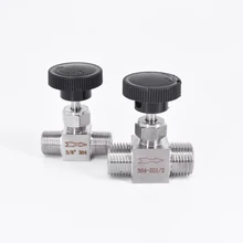 1/" 1/4" 3/" 1/2" BSP NPT Мужской игольчатый кран 304 из нержавеющей стали с контролем потока вода, газ, масло, пропан 915 PSI