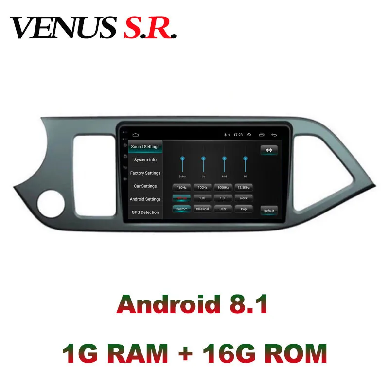 Flash Deal VenusSR Android 8.1 2.5D car dvd for KIA PICANTO Morning 2011-2014 multimedia headunit GPS gps navigation 5