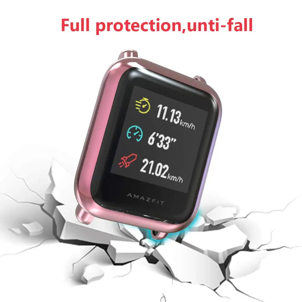 Чехол из ТПУ для Huami Amazfit Bip Younth Защитная пленка для часов тонкая красочная рамка защитная оболочка с защитой экрана