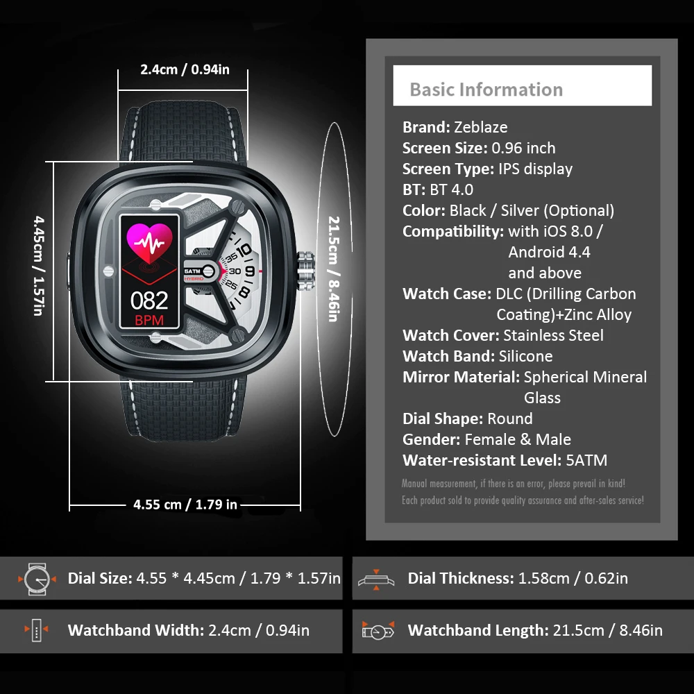 Zeblaze Hybrid/Hybrid 2 Смарт-часы мужские ips шагомер пульсометр Монитор артериального давления фитнес-трекер Bluetooth 4,0 умные часы