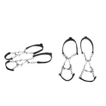 

2 Pairs Ice Snow Non-Slip Spikes Shoes Boots Grippers Crampon Walk Cleats