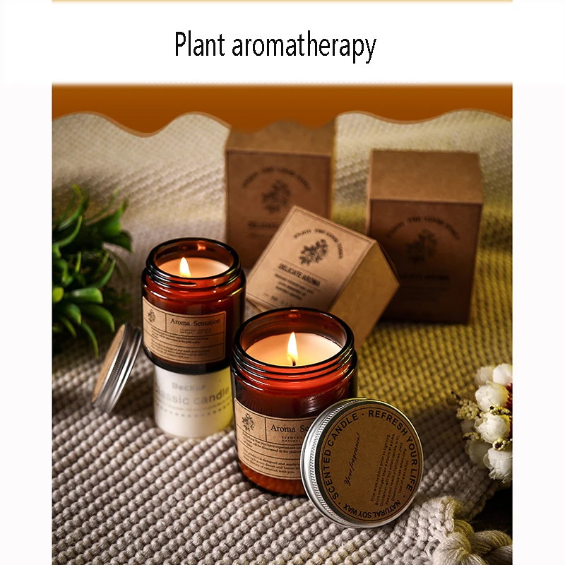 

250ML DIY handmade soy wax scented candles custom smokeless romantic scented candles creative gift candle Aromatherapy