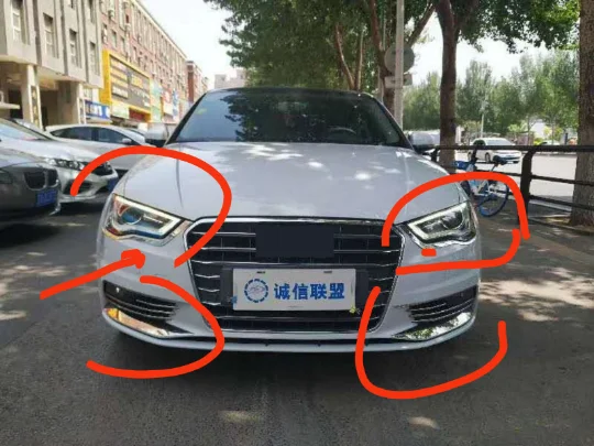 

electroplating front headlight eyebrow headlights car modification trim parts fit for audi A3 hatchback sedan car accessories