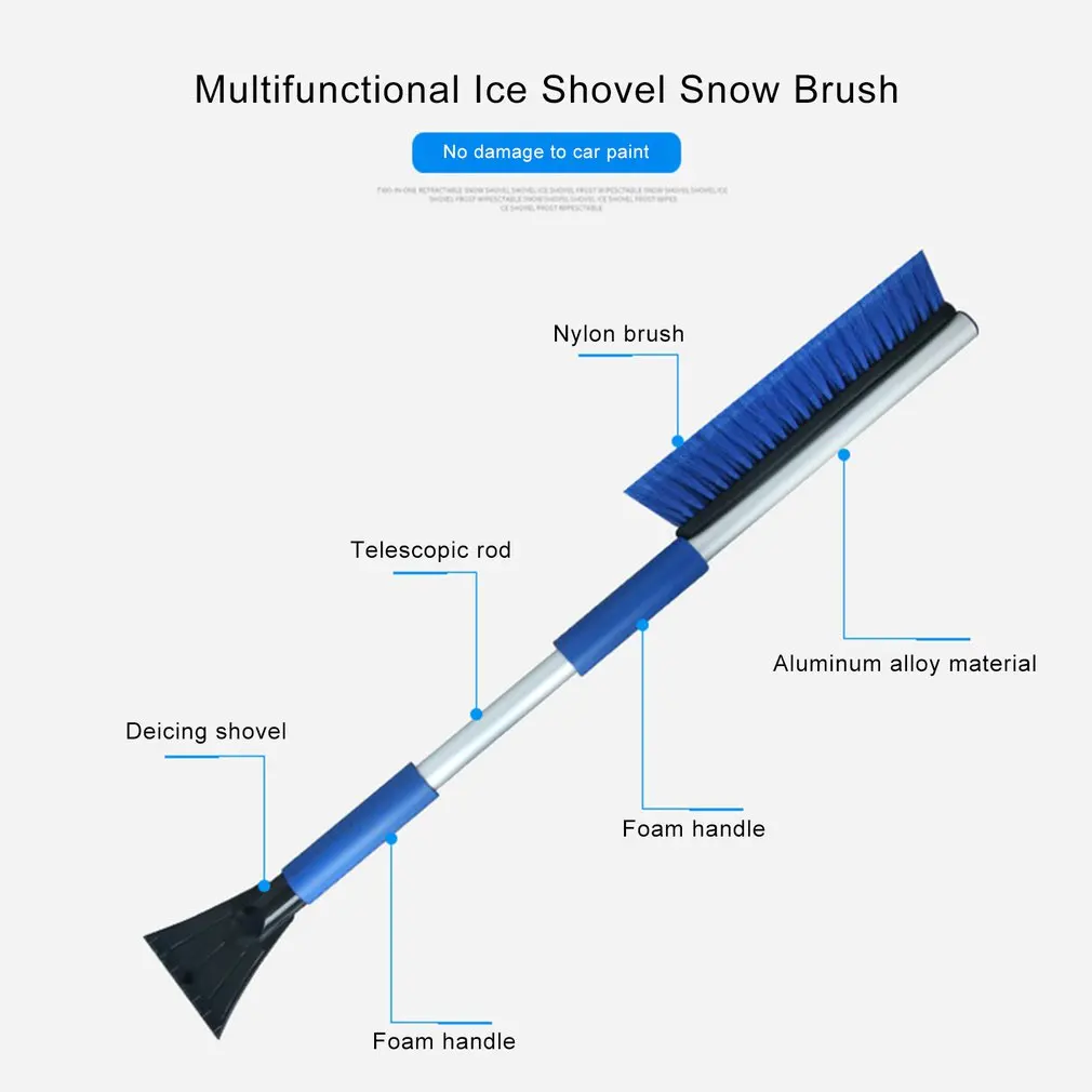 IM-X16, автомобильная лопата для снега, зимняя, автомобильная, снежный скребок для льда, щетка для снега, лопата с длинной ручкой, щетка для удаления, скребок для льда, инструмент