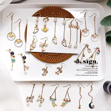 ESERES/длинные милые серьги в японском стиле для женщин и девочек, простые серьги с мультяшными животными