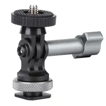 

Aluminum Alloy Hot Shoe to 1/4IN Screw Adapter Base 180 Degree Movement Expansion Bracket Hot Shoe Stand