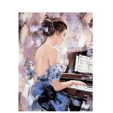 5D DIY алмазная живопись аксессуары пианино девушка фото на заказ алмазная живопись полный квадратный daimond картина алмазная живопись подарок