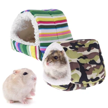 

Fleece Hamster Cage Guinea Pig Sleeping Mat Bed Warm Pad Small Animal House Drop Shipping