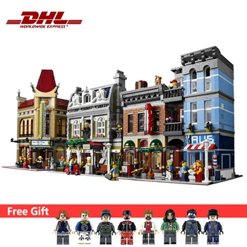 

In stock Advanced Building Block Kit Toy City street view series Bricks Set gift toy