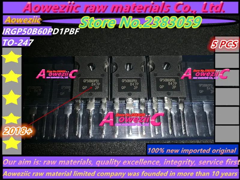 

Aoweziic (5PCS)100% new imported original IRGP50B60PD1 IRGP50B60PD1PBF GP50B60PD1 TO-247 IGBT field effect transistor 75A 600V