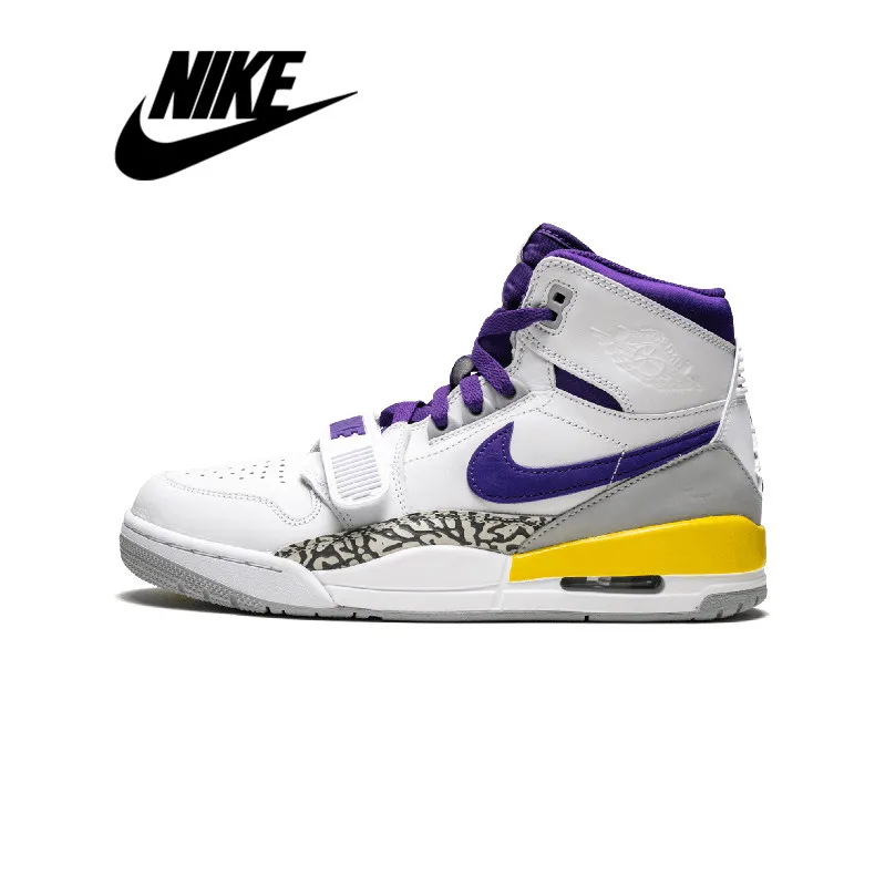 Air Jordan Legacy 312, баскетбольные кроссовки для баскетбольной команды США Dream Team, белые, синие, Lakers - Цвет: 555088-606