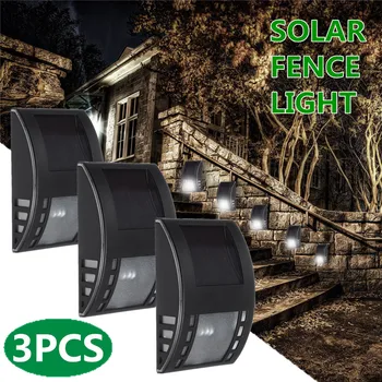 

1/2/3 Piece Solar Power LED Wall Light Dusk-to-Dawn Security Lamp Outdoor Street Light Area Lighting for Front door Patio Garden