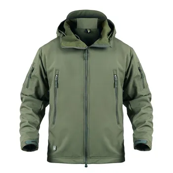 

Men Softshell Waterproof Camouflage Jackets Tactical Military Quick Dry Breathable Shark Skin Jackets Multi-pocket Training Coat