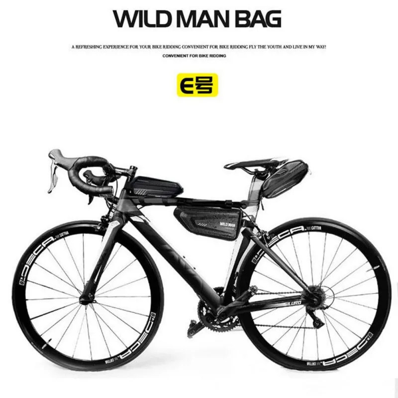Сумка для горного велосипеда, непромокаемая со светоотражателями для велосипеда, задняя стойка из искусственной кожи, аксессуары для велоспорта, жесткая сумка для инструментов