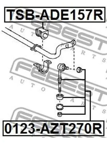 Тяга стабилизатора задняя Toyota Avensis 1.6-2.0/2.0-2.2D 09 FEB