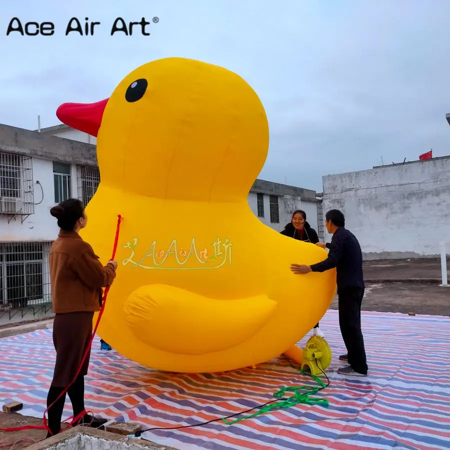 Гигантская надувная модель утки копия надувная желтая утка для рекламы