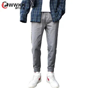 

Autumn New Stretchy Wear Esistant Joggers Pant Men Fashion New Wide Leg Sport Harem Pants Loose Drawstring Clothing Elastic Male