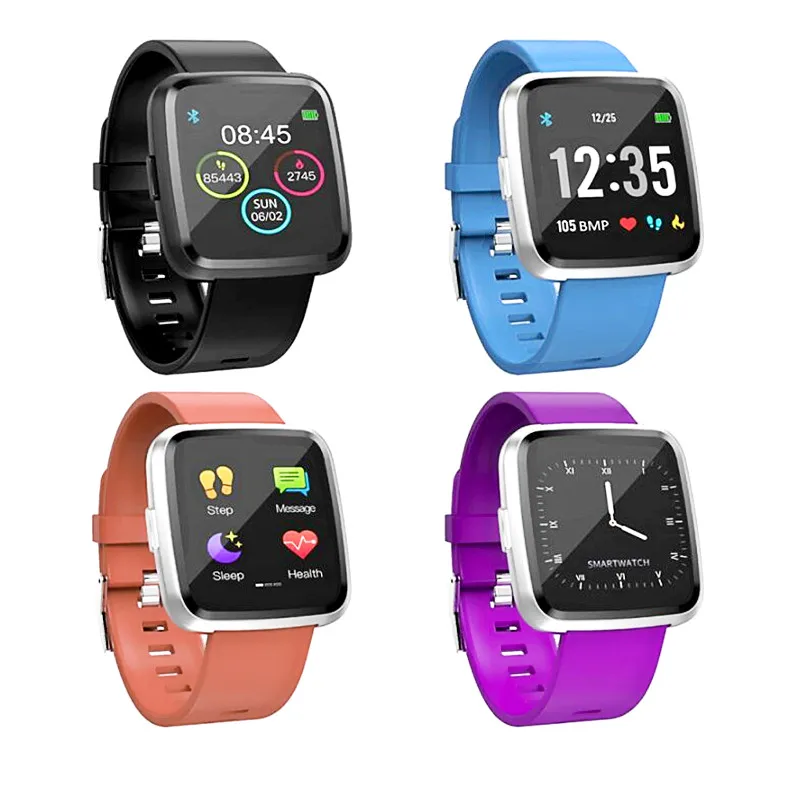

Fitness Bracelet Wristwatch Waterproof Bluetooth Amazfit Smart Watch Y7 HeartRate 1.3Inch ColorScreen Pedometer For Android IOS