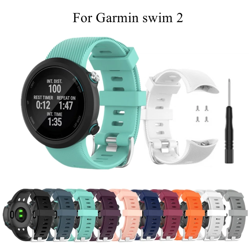 Silicone Watch Strap For Garmin Swim 2 Smart Band Replacement Wristband Bracelet Correa with Tool Swim2 | Электроника