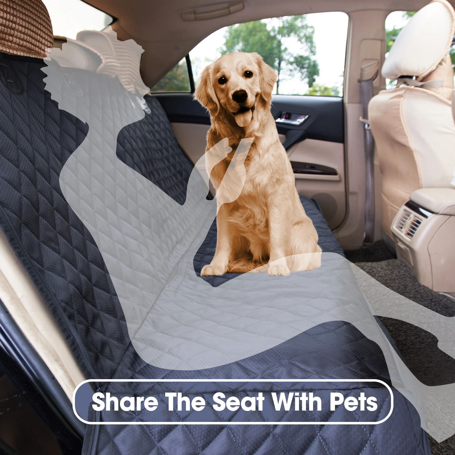 Dog Backseat Cover 100% Waterproof Pets Car Mat Safety Protector Dogs Cars  Back Seat Covers Multi-function Pet Trunk Mat - AliExpress