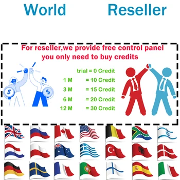

World Reseller control panel with credits IP TV Nederlands Nordic Switherlands Germany Spain Greece support m3u no app included