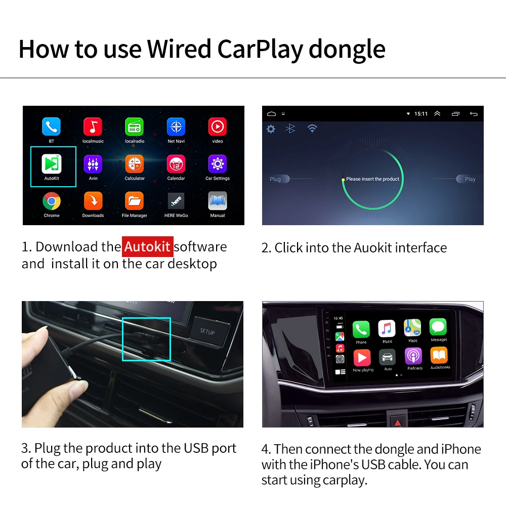 Carlinkit Wired Carplay Usb Dongle For Android Navigation Player Mini Smart  Link Apple Car Play Stick With Android Auto Dongle - Tv Receiver For Car -  AliExpress