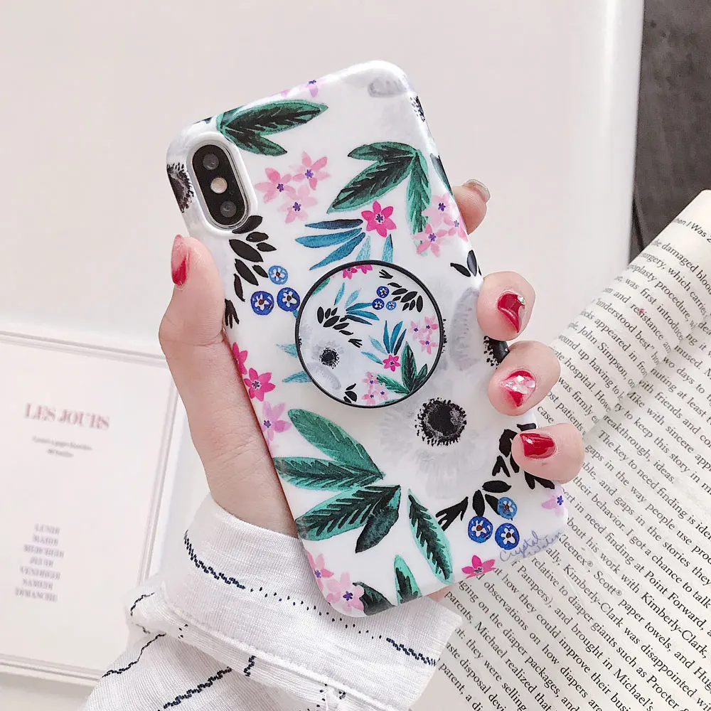 15 Чехол для телефона с рисунком для iphone 11 Pro Max, ретро искусство, красочные цветы, лист, мягкий силиконовый чехол для iphone Xs Max Xr - Цвет: 15