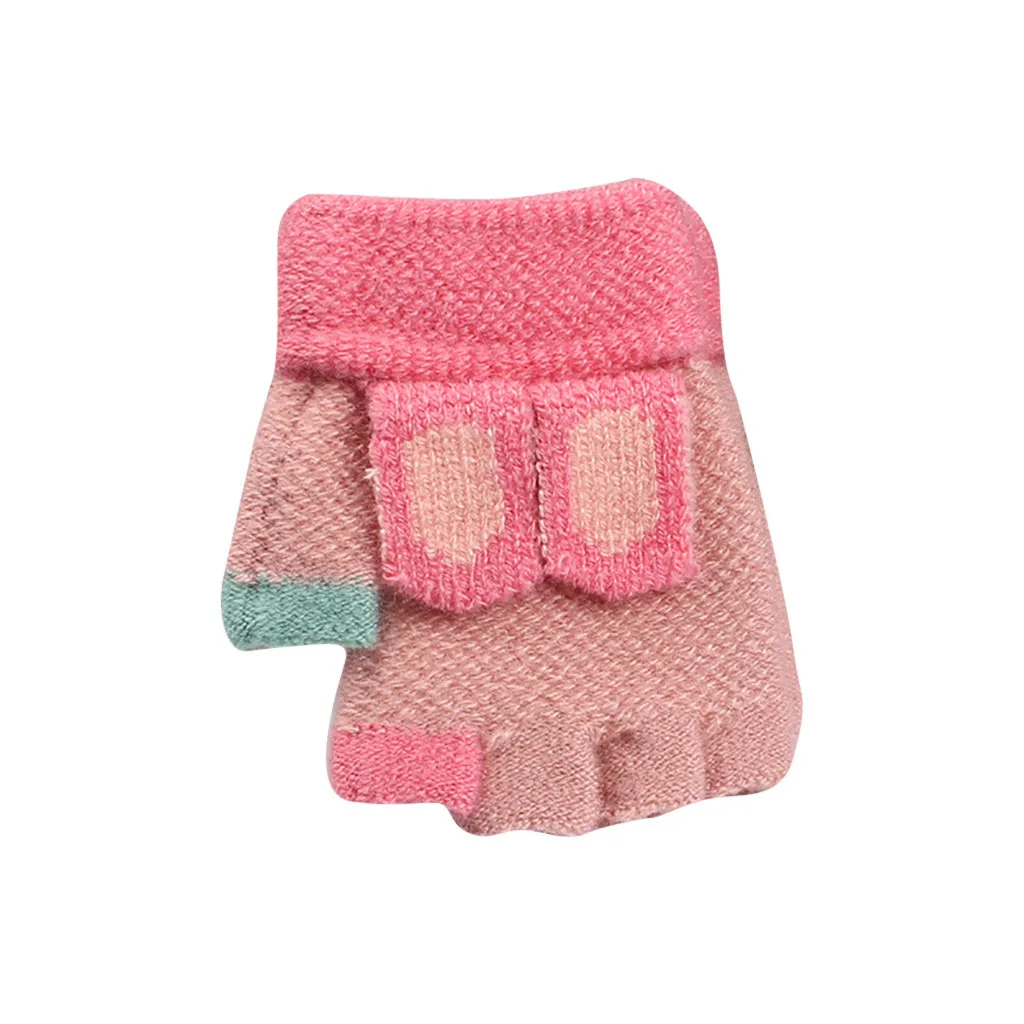 SAGACE/Детские перчатки; зимние теплые варежки с открытыми пальцами; зимние теплые перчатки для детей