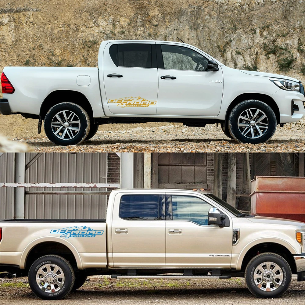 2 шт. внедорожные 4X4 автомобильные боковые наклейки для Ford Ranger Raptor Pickup Isuzu Dma Nissan NAVARA Toyota Hilux авто тюнинг аксессуары