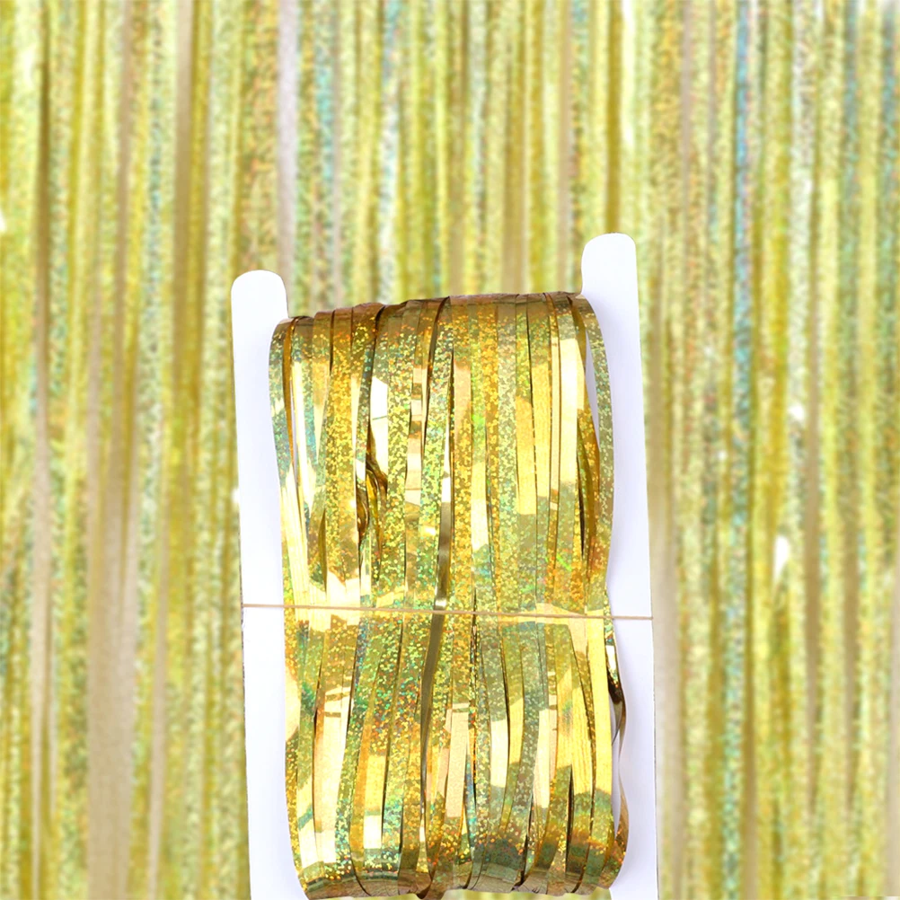 2 м металлическая бахрома из фольги мерцающий фон для свадебной вечеринки украшение стены фото стенд фон мишура блестящие занавески золото