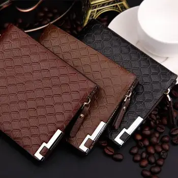

Vintage Men Leather Short Wallet Brand Luxury Slim Male Purses Money Clip Credit Card Bifold Wallet
