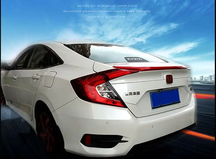 ABS углеродного волокна заднее крыло багажника выступ Спойлеры для Honda Civic