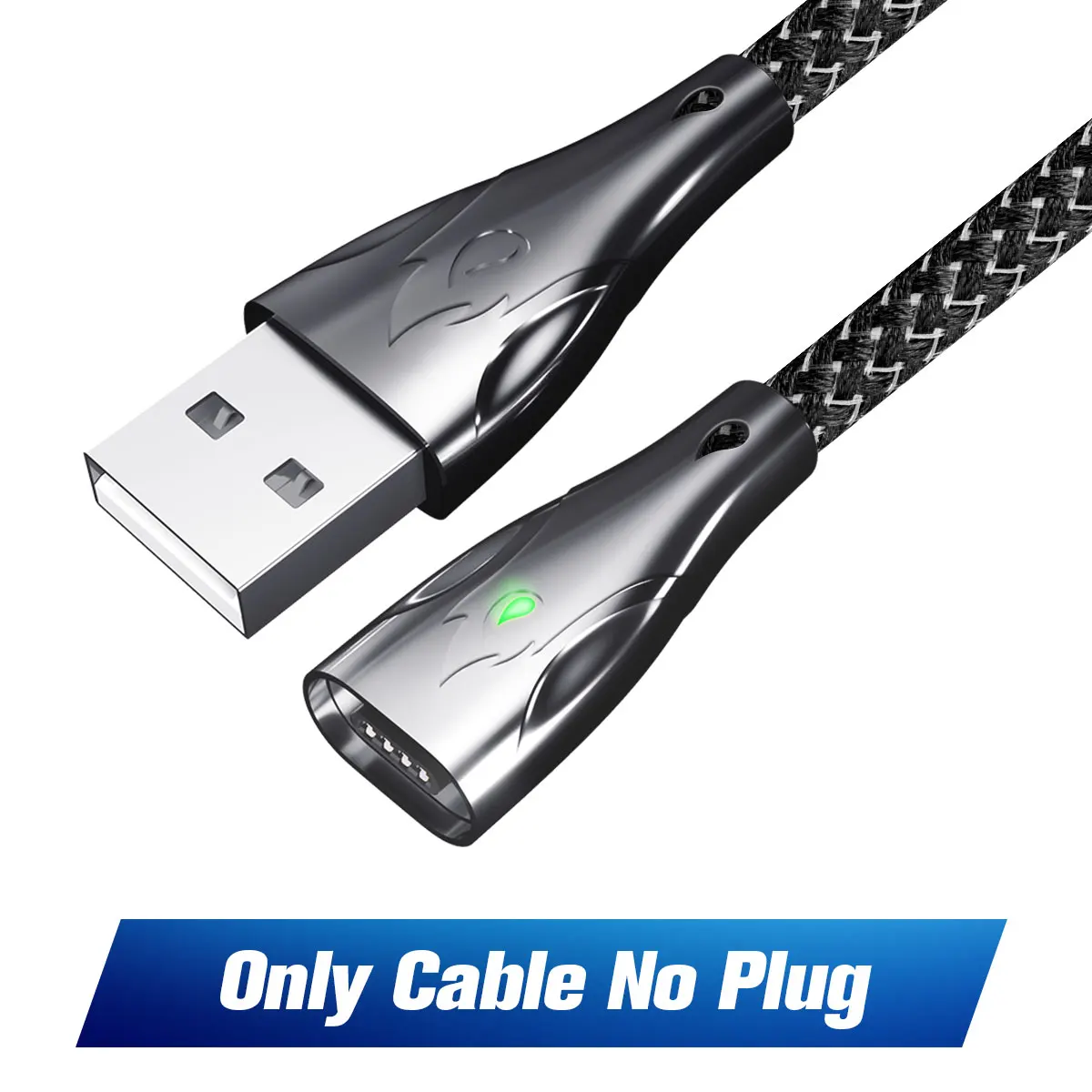 ANMONE Тип C Магнитный кабель Магнит Micro USB телефонный кабель из цинкового сплава, цинковый сплав 5A быстрой зарядки для мобильного телефона шнур - Цвет: Grey Cable No Plug