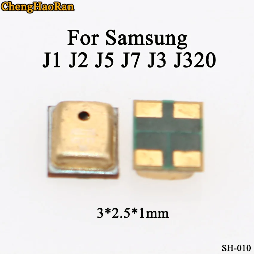 ChengHaoRan 10 шт./лот 3*2,5*1 мм золото мобильного телефона для samsung J1 J2 J5 J7 J3 J320 Встроенный микрофон