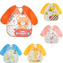 Милые детские нагрудники, водонепроницаемый передник с длинными рукавами, детский слюнявчик, одежда для кормления, мягкая одежда для малышей, Baberos Bavoir